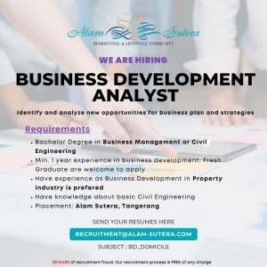 Open Recruitment PT Alam Sutera Tanggerang