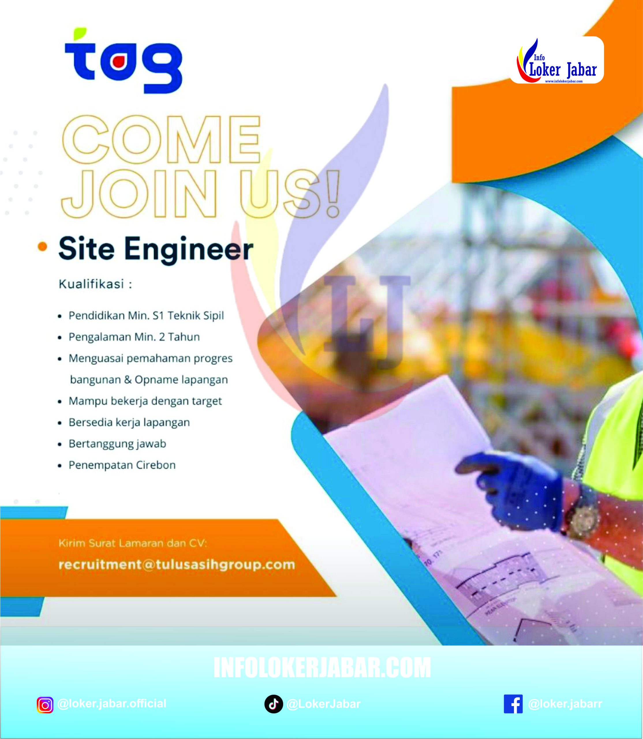 Lowongan Kerja Site Engineer PT Tulus Asih Cirebon