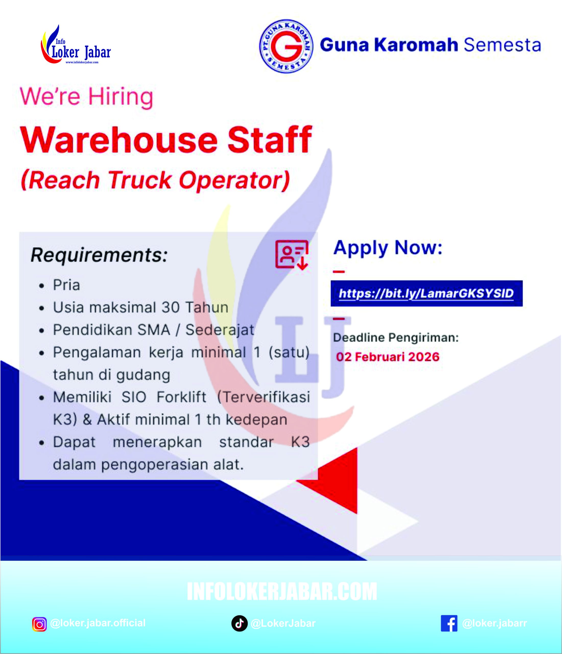 lowongan kerja PT Guna Karomah Semesta