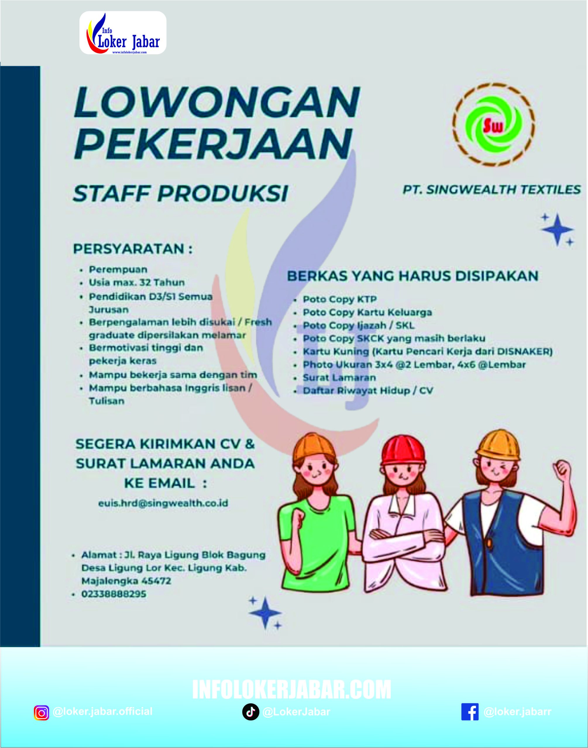 lowongan kerja PT Singwealth Textiles