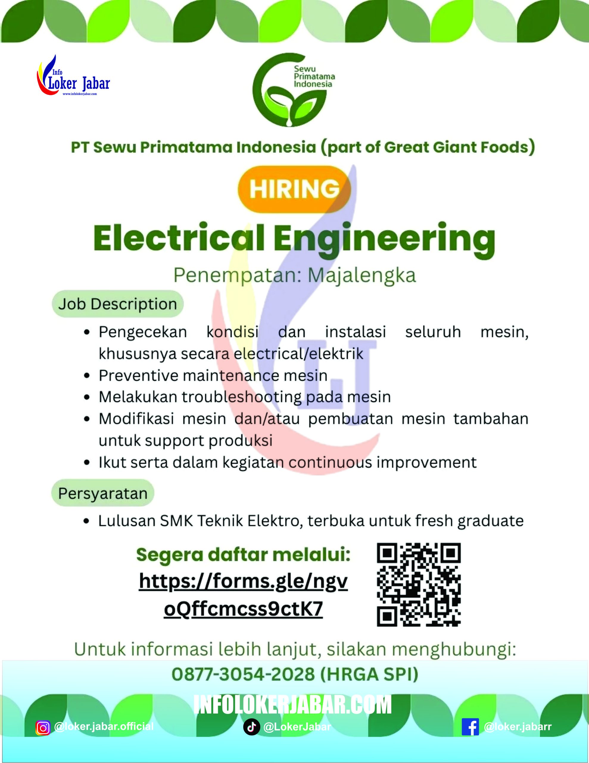 lowongan kerja PT Sewu Primatama Indonesia