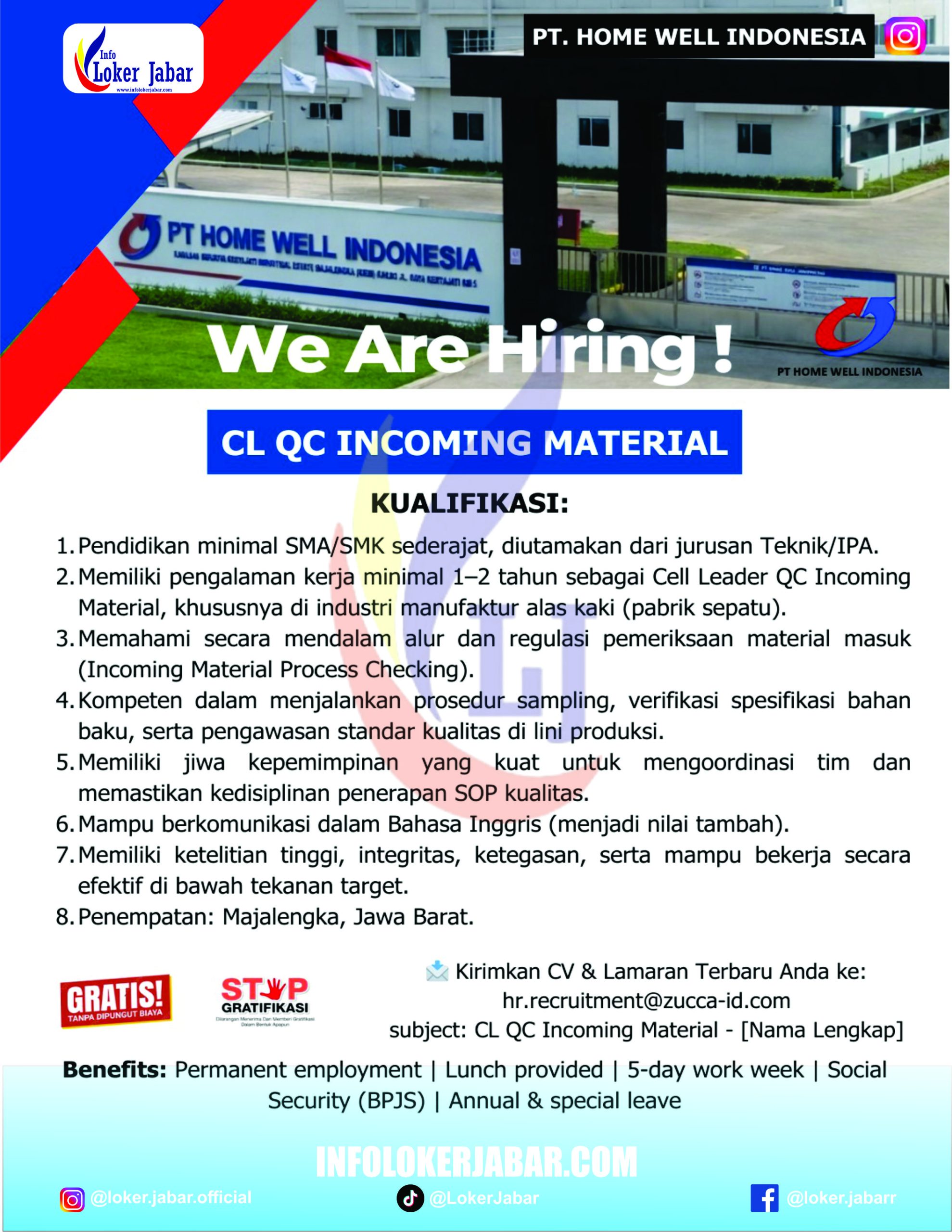 Loker PT Home Well Indonesia Majalengka