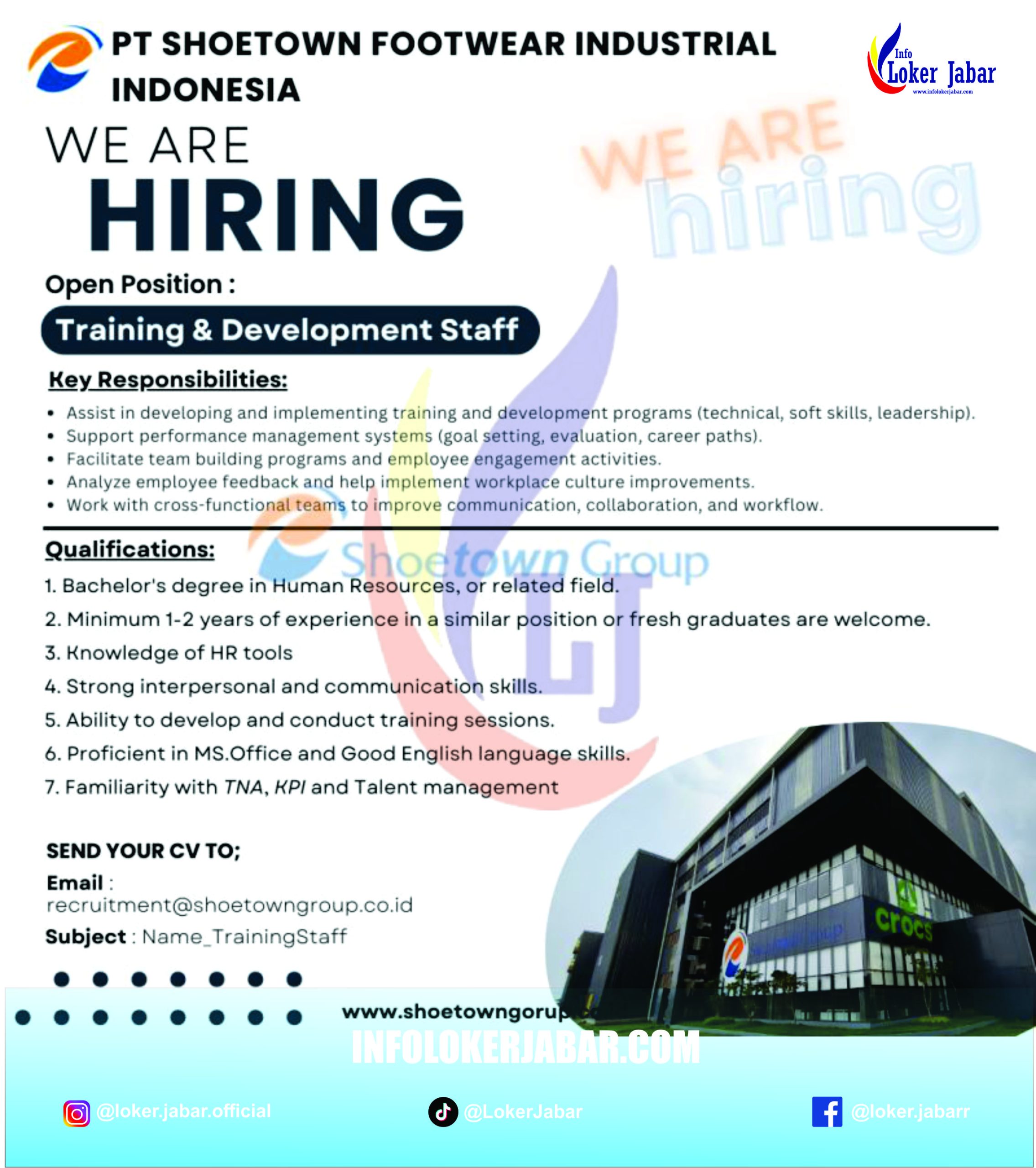 Loker PT Shoetown Footwear Majalengka
