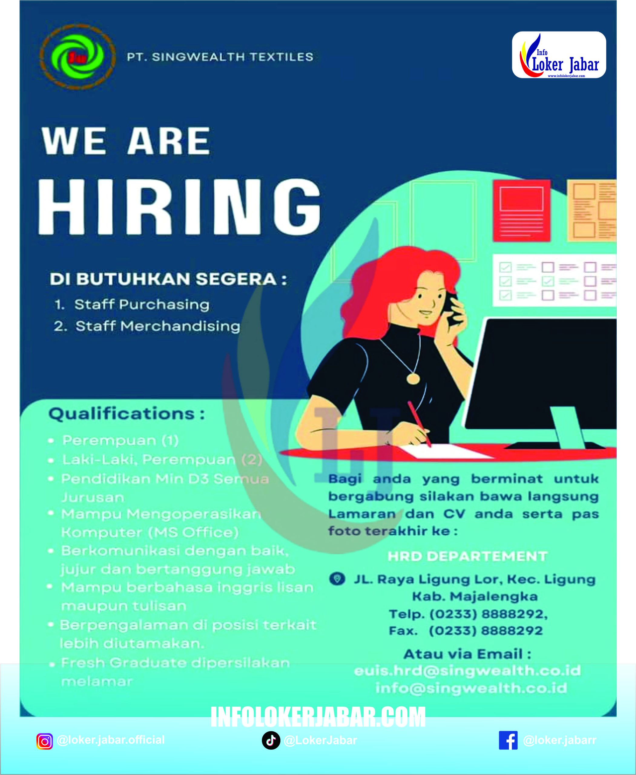 Loker PT Singwealth Textiles Majalengka
