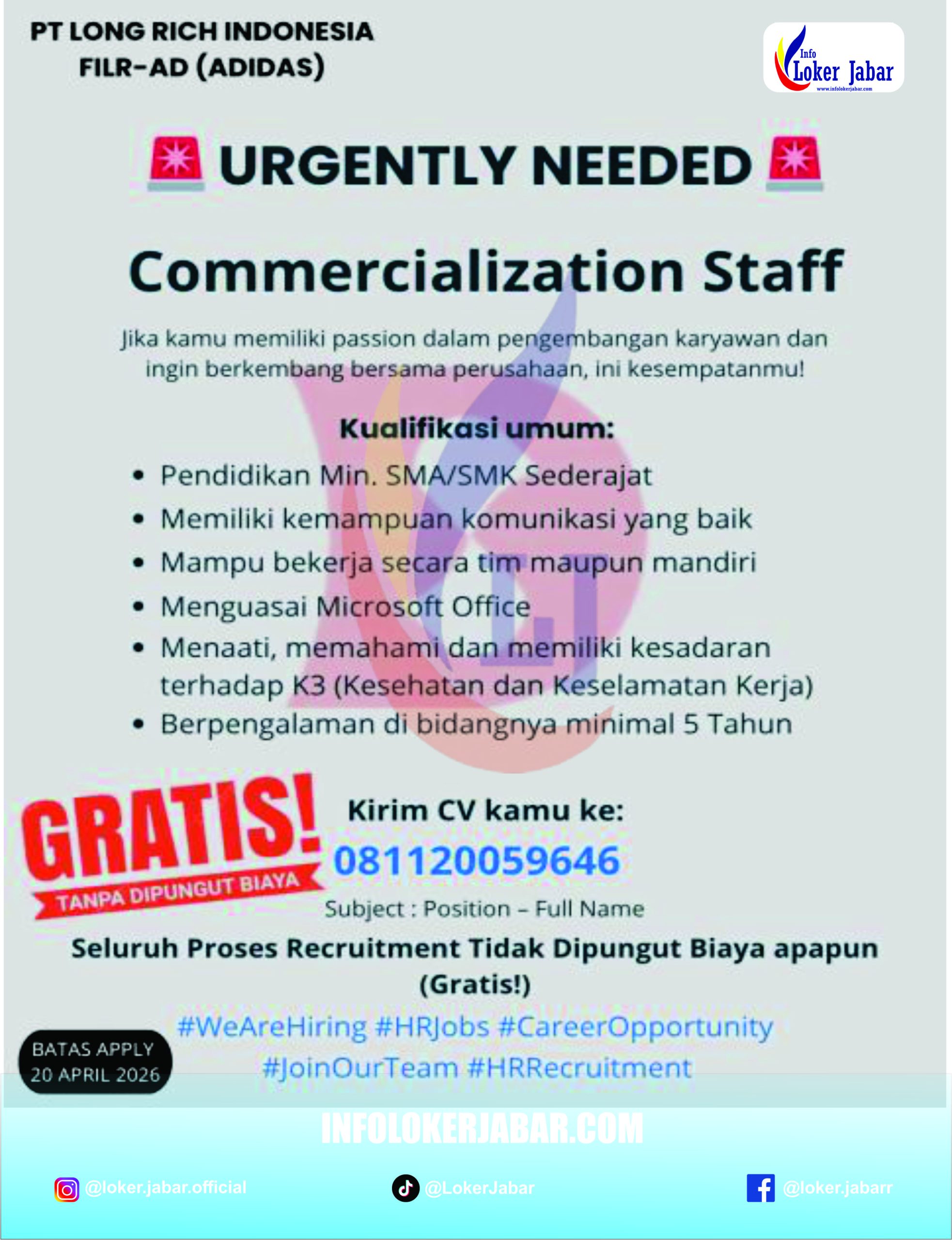 Loker PT Long Rich Indonesia Cirebon