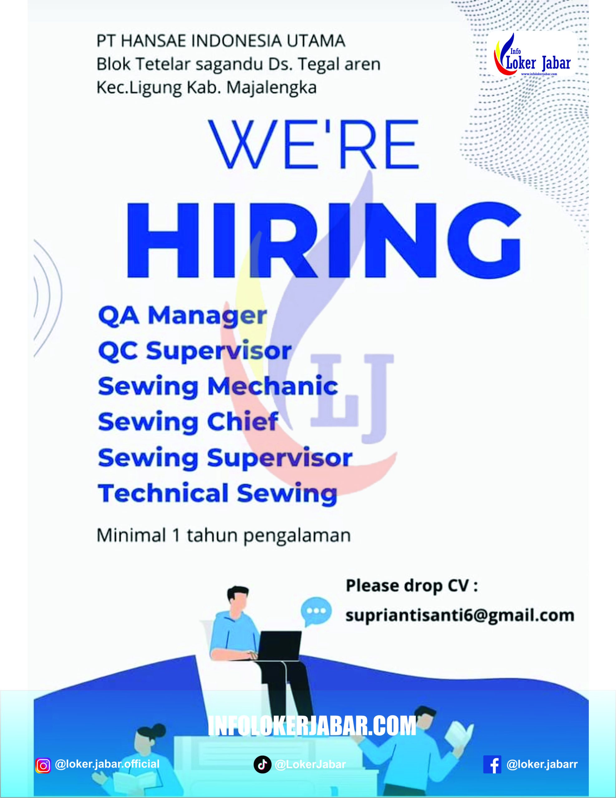 Loker PT Hansae Indonesia Utama