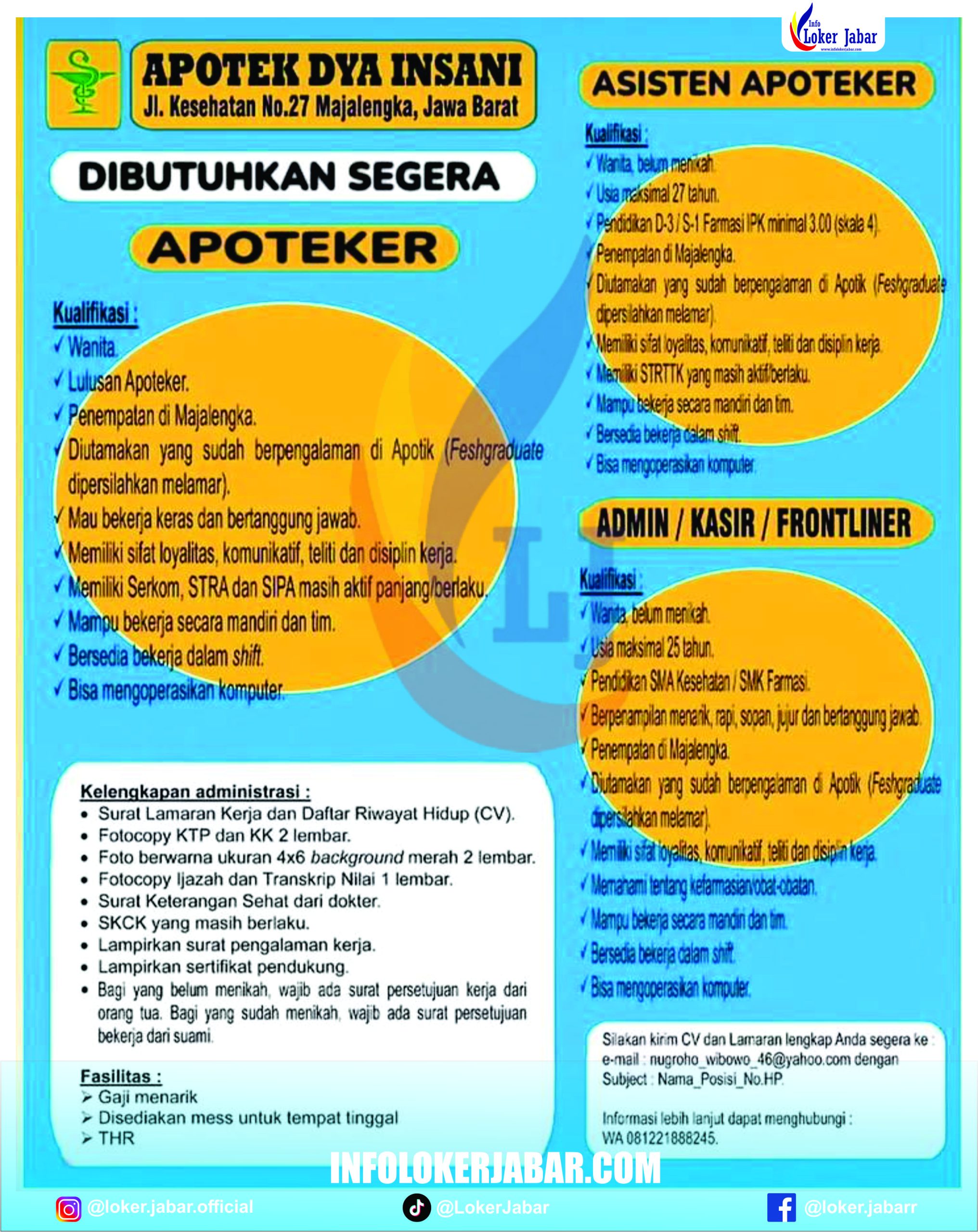 Loker Apotek Dya Insani Majalengka