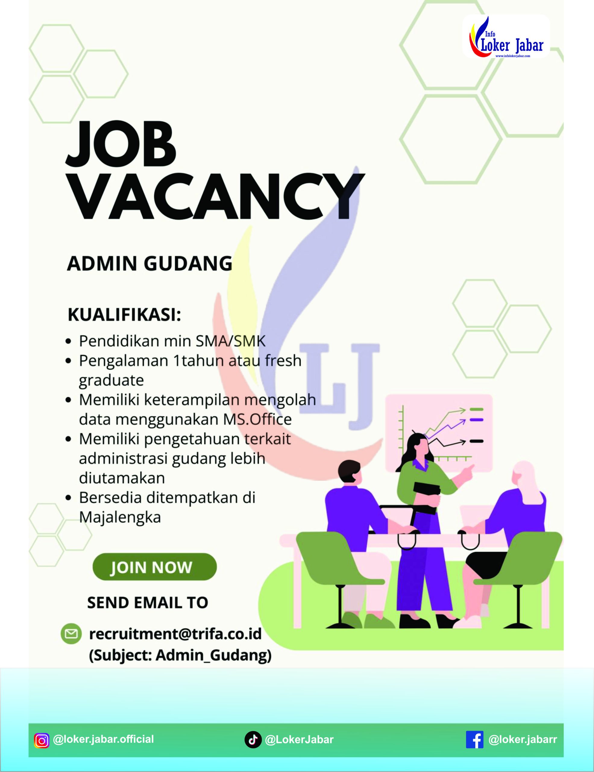 Loker Admin Gudang Majalengka