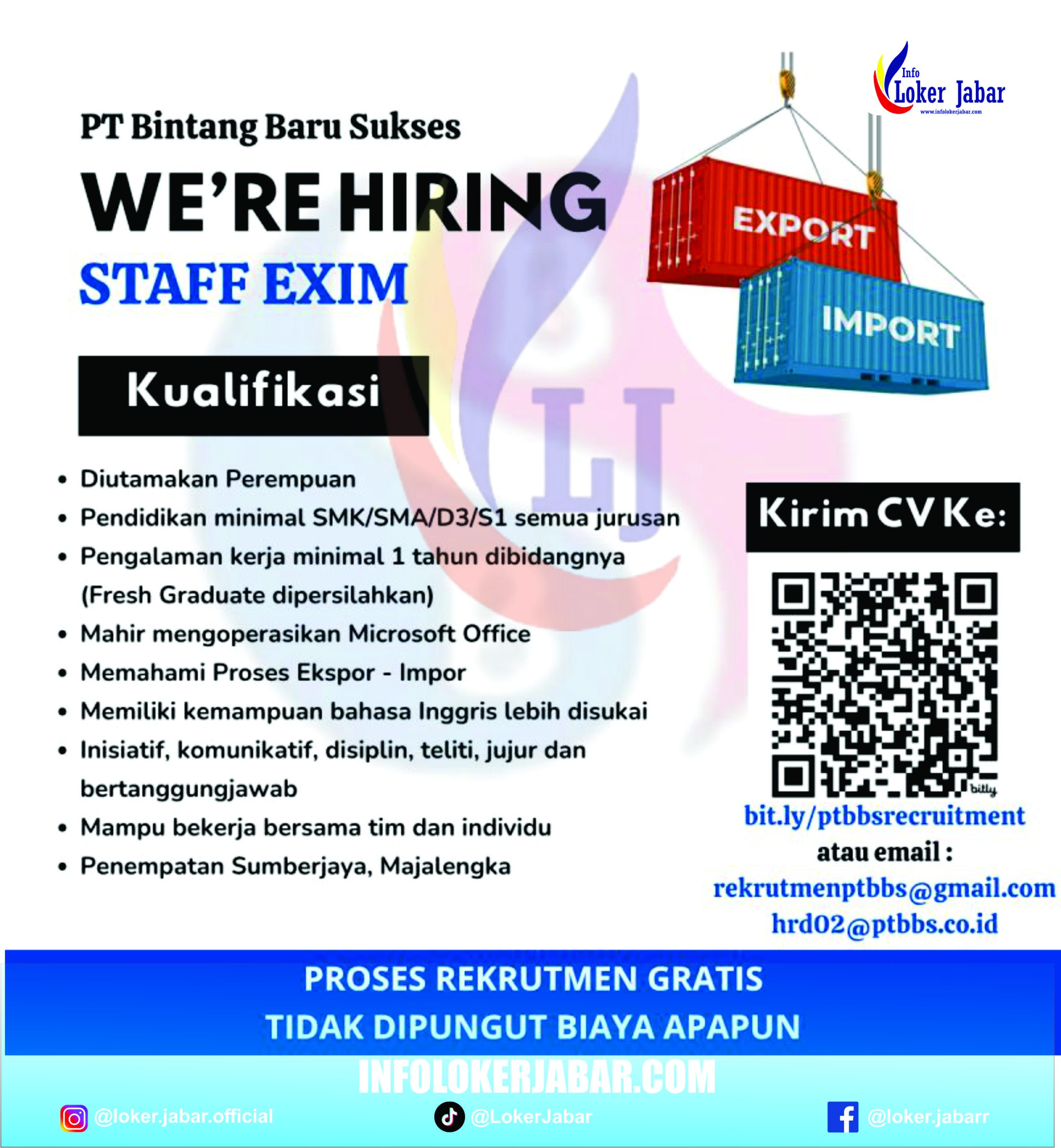 Loker PT Bintang Baru Sukses 2026