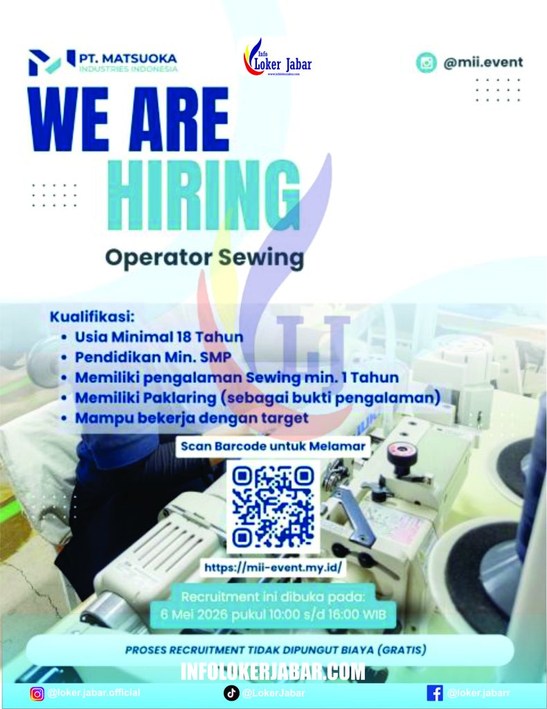 Lowongan Kerja PT Matsuoka Industries Indonesia