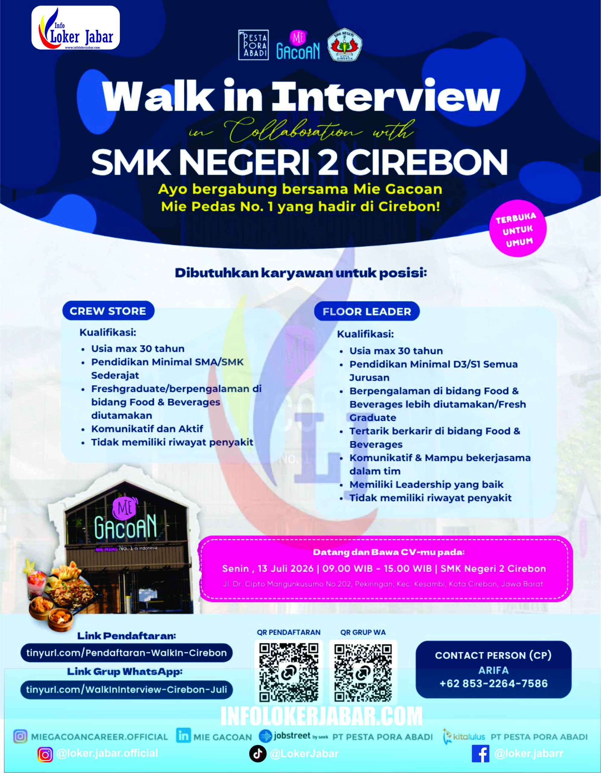 Lowongan Kerja Mie Gacoan Cirebon
