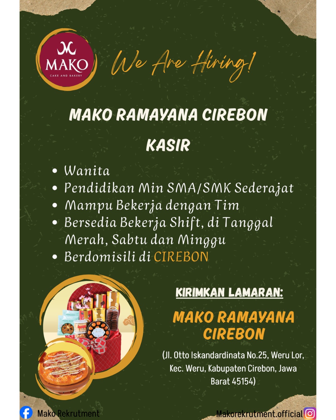 Lowongan Kerja Kasir Mako Ramayana Cirebon